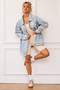Hit Above Denim Jacket - Denim Blue | Sage and Paige AUS.