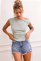 Beastie Denim Shorts - Washed Blue | Sage and Paige AUS.
