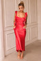 Arabella Midi Dress - Red | Sage and Paige AUS.