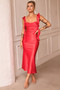 Arabella Midi Dress - Red | Sage and Paige AUS.