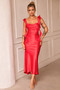 Arabella Midi Dress - Red | Sage and Paige AUS.
