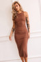 Vintage Classic Midi Dress - Chocolate | Sage and Paige AUS.