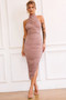 Caught In One Moment Midi Dress - Mocha | Sage and Paige AUS.