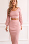 Sammy Knit Crop Top - Blush | Sage and Paige AUS.