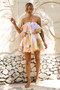 Falling Petals Mini Dress - Yellow Multi | Sage and Paige AUS.