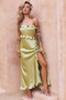 Frill All Up Maxi Dress - Olive | Sage and Paige AUS.