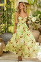Lira Maxi Dress - Green Multi | Sage and Paige AUS.