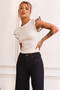 Maggy Knit Top - White | Sage and Paige AUS.