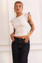 Maggy Knit Top - White | Sage and Paige AUS.