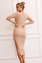 Amelia Knit Midi Dress - Camel | Sage and Paige AUS.