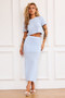 Waves Of Wonder Knit Crop Top - Pale Blue | Sage and Paige AUS.