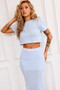 Waves Of Wonder Knit Crop Top - Pale Blue | Sage and Paige AUS.