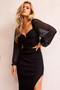 You're A Peach Knit Midi Skirt - Black | Sage and Paige AUS.