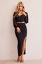 You're A Peach Knit Midi Skirt - Black | Sage and Paige AUS.