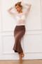 Front Runner Midi Skirt - Brown | Sage and Paige AUS.
