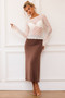 Front Runner Midi Skirt - Brown | Sage and Paige AUS.