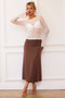 Front Runner Midi Skirt - Brown | Sage and Paige AUS.