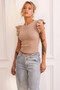 Maggy Knit Top - Camel | Sage and Paige AUS.
