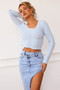 The Sea And I Knit Top - Pale Blue | Sage and Paige AUS.