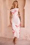 Roseberry Kiss Midi Dress - Coral | Sage and Paige AUS.