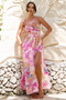 Holiday Hype Maxi Dress - Pink Multi | Sage and Paige AUS.