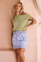 Dance In The Sun Knit Top - Olive | Sage and Paige AUS.