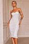 Go Lucky Midi Dress - White | Sage and Paige AUS.