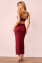 Ethereal Midi Dress - Wine | Sage and Paige AUS.