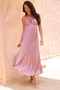 Night In August Midi Dress - Blush | Sage and Paige AUS.