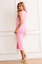 Starting Line Knit Midi Dress - Pink | Sage and Paige AUS.