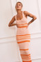 New Flow Knit Midi Dress - Orange | Sage and Paige AUS.