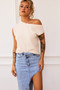 Dance In The Sun Knit Top - Beige | Sage and Paige AUS.