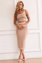 Rada Knit Midi Skirt - Camel | Sage and Paige AUS.