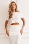 Waves Of Wonder Knit Crop Top - White | Sage and Paige AUS.