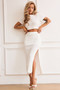 Waves Of Wonder Knit Crop Top - White | Sage and Paige AUS.