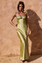 Aurora Crystal Maxi Dress - Olive | Sage and Paige AUS.