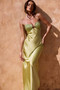 Aurora Crystal Maxi Dress - Olive | Sage and Paige AUS.