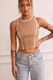 My Little Micro Knit Top - Camel