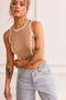 My Little Micro Knit Top - Camel