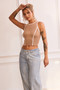 My Little Micro Knit Top - Camel
