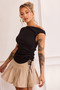 Eyes On Me Knit Top - Black