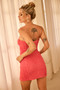 Downtown Darling Mini Dress - Coral