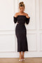 Catalina Midi Skirt - Charcoal