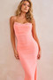 Talk To Me Maxi Dress - Neon Peach