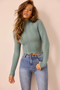 Shelly Wave Knit Top - Sage