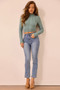 Shelly Wave Knit Top - Sage