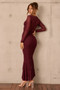 Whispering Love Maxi Dress - Wine