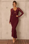 Whispering Love Maxi Dress - Wine