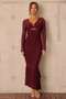 Whispering Love Maxi Dress - Wine
