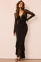 Whispering Love Maxi Dress - Black